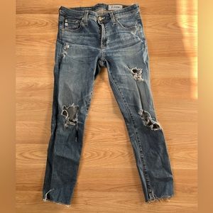 Prima crop AG ED Denim ripped jeans